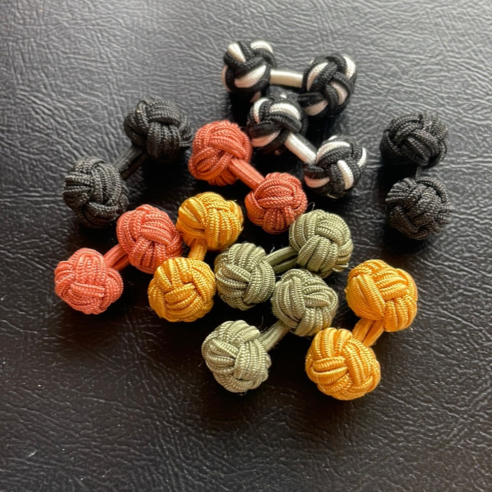 Silk knot cufflinks bundle